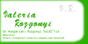 valeria rozgonyi business card